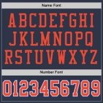 Navy Orange-Blue Custom Throwback Football Jersey - Authentic Mesh Design Custom Navy Orange-Blue Mesh Authentic Throwback
