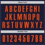 Custom Performance Golf Polo Shirt in Navy and Orange for Men Custom Navy Orange Performance Golf Polo Shirt