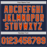 Navy Orange White Custom Fade Fashion Baseball Jersey - Authentic Design Custom Navy Orange-White Authentic Fade Fashion