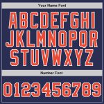 Custom Navy Orange-White Basketball Jersey - Authentic Throwback Design Custom Navy Orange-White Authentic Throwback Basketball