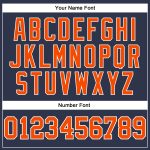 Navy Orange White Long Sleeve Performance Shirt | Custom Salute To Service T-Shirt Custom Navy Orange-White Long Sleeve Performance