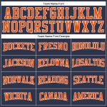Navy Orange White Long Sleeve Performance Shirt | Custom Salute To Service T-Shirt Custom Navy Orange-White Long Sleeve Performance
