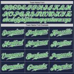 Custom Navy Green-White Fade Fashion Baseball Jersey - Authentic Design Custom Navy Pea Green-White Authentic Fade Fashion