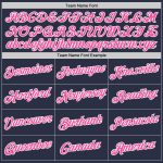 Custom Navy Pink White Performance T-Shirt for Men and Women - Style 5297 Custom Navy Pink-White Performance T-Shirt Style