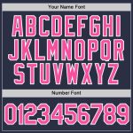 Custom Performance T-Shirt in Navy with Pink and White - Lightweight Activewear for Men and Women Custom Navy Pink-White