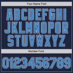 Custom Navy Fade Baseball Jersey - Authentic Blue and White Fashion Jersey Custom Navy Powder Blue-White Authentic Fade Fashion