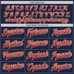 Custom Navy Red Cream Varsity Letterman Jacket Full-Snap Bomber for Men Custom Navy Red-Cream Bomber Full-Snap Varsity Letterman