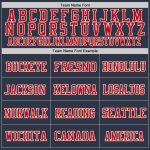 Custom Navy Red Cream Mesh Football Jersey - Authentic Throwback Style Custom Navy Red-Cream Mesh Authentic Throwback Football