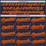 Custom Authentic Baseball Jersey Red and Gold Navy Style 8221 Custom Navy Red-Gold Authentic Baseball Jersey Style 8221