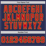 Custom Authentic Throwback Basketball Jersey - Navy Red Gold Design Custom Navy Red-Gold Authentic Throwback Basketball Jersey