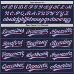 Custom Authentic Baseball Jersey in Navy and Red-Light Blue Colors Custom Navy Red-Light Blue Authentic Baseball Jersey