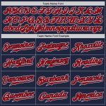 Custom Navy Red White Fade Baseball Jersey - Authentic Fashion Sportswear Custom Navy Red-White Authentic Fade Fashion Baseball