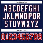 Custom Navy Red-White Authentic Basketball Jersey | Throwback Style 7672 Custom Navy Red-White Authentic Throwback Basketball