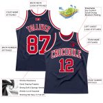 Custom Red White Navy Basketball Jersey Authentic Throwback - Personalized Sports Apparel Custom Navy Red-White Authentic