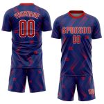 Custom Navy Red White Soccer Jersey Sublimation Uniform for Players Custom Navy Red-White Sublimation Soccer Uniform Jersey