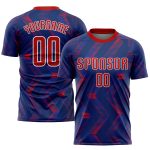 Custom Sublimation Soccer Jersey - Navy Red-White Style 4786 Custom Navy Red-White Sublimation Soccer Uniform Jersey Style