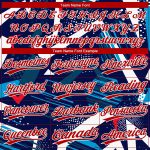 Custom Navy Red White Softball Jersey Unisex Two-Button Design Custom Navy Red-White Two-Button Unisex Softball Jersey