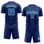 Custom Navy Royal Gold Soccer Jersey - Sublimation Uniform Custom Navy Royal-Gold Sublimation Soccer Uniform Jersey