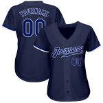 Custom Navy Royal White Baseball Jersey - Authentic Style 2123 Custom Navy Royal-White Authentic Baseball Jersey Style 2123