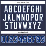 Navy Royal-White Authentic Throwback Basketball Jersey - Custom Design Custom Navy Royal-White Authentic Throwback Basketball