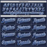 Custom Navy White Varsity Letterman Bomber Jacket Full-Snap Design Custom Navy Royal-White Bomber Full-Snap Varsity Letterman