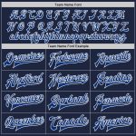 Navy Royal-White Varsity Letterman Bomber Jacket Custom Two Tone Full-Snap Custom Navy Royal-White Bomber Full-Snap Varsity