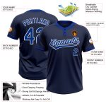 Custom Royal Navy Two-Button Unisex Softball Jersey - Comfortable Team Apparel Custom Navy Royal-White Two-Button Unisex