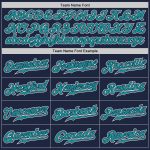 Custom Navy Teal White Authentic Fade Baseball Jersey Fashion Style Custom Navy Teal-White Authentic Fade Fashion Baseball