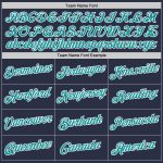 Navy Teal White Performance T-Shirt for Men and Women - Custom Style 6808 Custom Navy Teal-White Performance T-Shirt Style