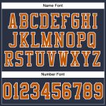 Custom Texas Orange-White Navy Football Jersey - Authentic Mesh Jersey Custom Navy Texas Orange-White Mesh Authentic Football