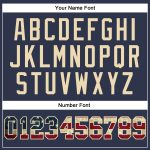 Custom Navy Vintage USA Flag Long Sleeve Performance T-Shirt - Cream and Crimson Salute to Service Custom Navy Vintage USA