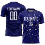 Navy White Gold Custom Soccer Uniform Jersey Sublimation for Teams and Players Custom Navy White-Gold Sublimation Soccer