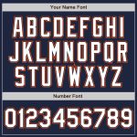 Custom Baseball Jersey Navy White Orange Authentic Style 9284 Custom Navy White-Orange Authentic Baseball Jersey Style 9284