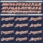 Custom Baseball Jersey Navy White Orange Authentic Style 9284 Custom Navy White-Orange Authentic Baseball Jersey Style 9284