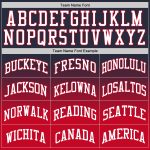 Custom Navy Red White Fade Basketball Jersey - Authentic Fashion Design Custom Navy White-Red Authentic Fade Fashion Basketball