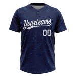 Custom Navy White Unisex Softball Jersey - Two-Button Style, Comfortable Fit Custom Navy White Two-Button Unisex Softball