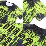 Neon Green Black Sublimation Soccer Jersey - Custom Style 3411 Uniform Custom Neon Green Black Sublimation Soccer Uniform