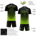 Neon Green Black Custom Soccer Uniform Jersey - Sublimation Style 4282 Custom Neon Green Black Sublimation Soccer Uniform