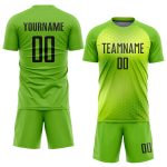 Custom Neon Green Black Sublimation Soccer Jersey Uniform - Style 8693 Custom Neon Green Black Sublimation Soccer Uniform