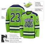 Neon Green Navy White Hockey Jersey Custom Design for Teams and Fans Custom Neon Green Navy-White Hockey Jersey