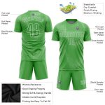 Custom Neon Green Sublimation Soccer Jersey - Green-White Uniform Custom Neon Green Neon Green-White Sublimation Soccer Uniform