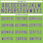 Neon Green Purple-White Long Sleeve Performance Shirt - Custom Design T-Shirt Custom Neon Green Purple-White Long Sleeve