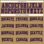 Custom Long Sleeve Performance T-Shirt in Old Gold Purple-Black Custom Old Gold Purple-Black Long Sleeve Performance T-Shirt