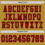 Old Gold Red-Black Custom Football Jersey - Authentic Mesh Sports Apparel Custom Old Gold Red-Black Mesh Authentic Football