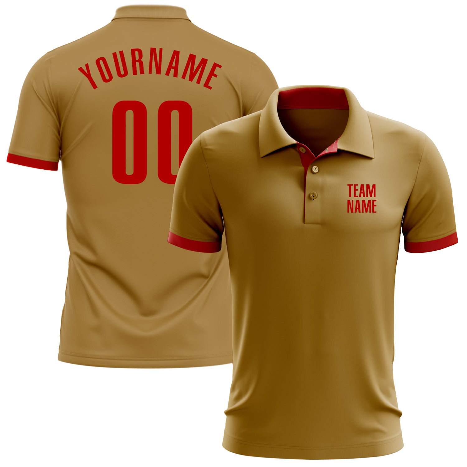 Custom Old Gold Red Performance Golf Polo Shirt Custom Old Gold Red Performance Golf Polo Shirt for Men - Premium Fit, Moisture-Wicking Fabric, Ideal for Sports and Leisure