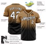 Old Gold White-Black Authentic Fade Fashion Baseball Jersey - Custom Design Custom Old Gold White-Black Authentic Fade Fashion