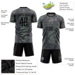 Olive Black Salute To Service Soccer Uniform Jersey - Custom Sublimation Design Custom Olive Black Sublimation Salute To