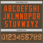 Custom Olive Camo-Orange Salute To Service Baseball Jersey - Authentic Sports Apparel Custom Olive Camo-Orange Authentic