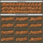 Custom Olive Camo Orange Salute To Service Baseball Jersey - Authentic Style 7915 Custom Olive Camo-Orange Authentic Salute
