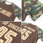 Custom Olive Gold-Camo Soccer Uniform Jersey | Salute to Service Sublimation Custom Olive Vegas Gold-Camo Sublimation Salute